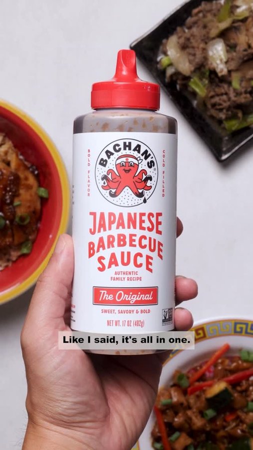 Instagram post by @shaunson_explains for Bachan’s. Caption reads: One sauce. Endless possibilities. 
The ORIGINAL....