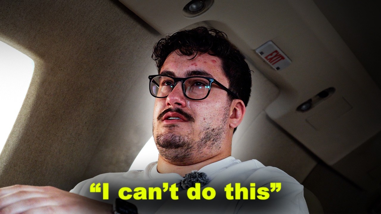 YouTube post by @CalebHammerLive for Webull. Caption reads: I started crying...