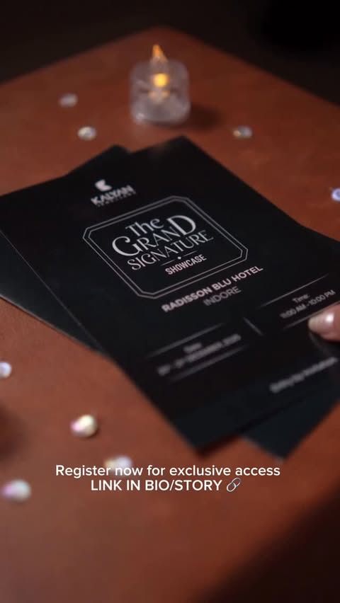 Instagram post by @theeyakshaapamnaani for Kalyan Jewellers. Caption reads: The Grand Signature Showcase ✨ by Kalyan Jewellers....
