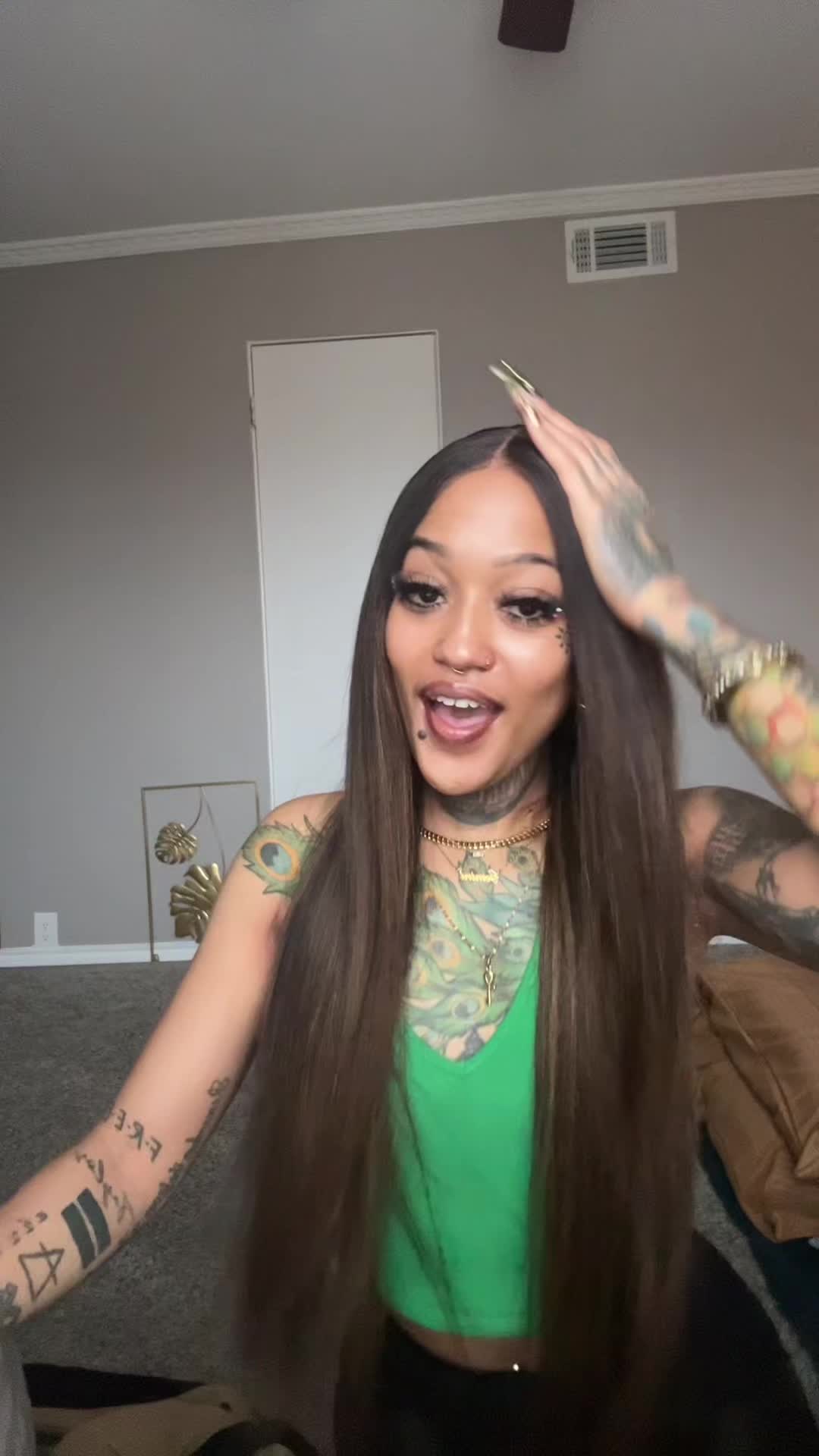 TikTok post by @thesundaye for Klaiyi Hair. Caption reads: Hair from: @Klaiyi Hair TAPDACARTBABE #klaiyihair.