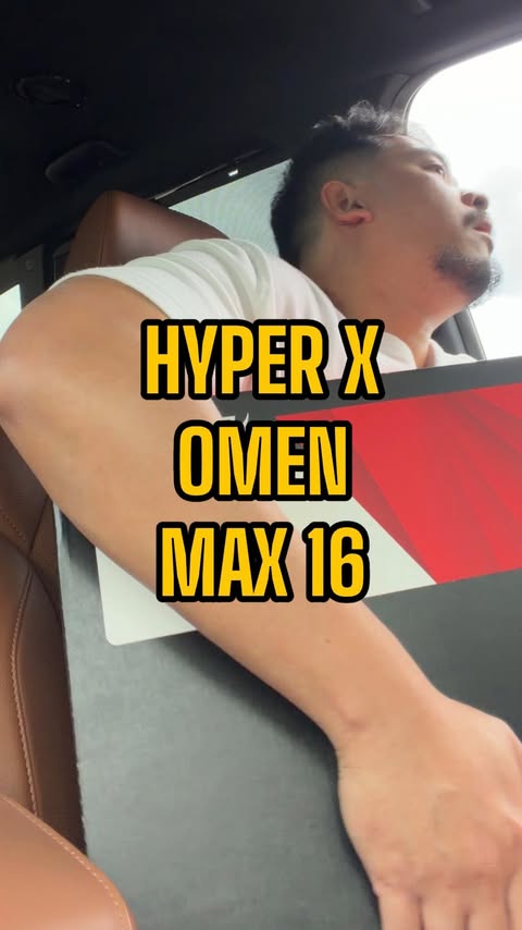 Instagram post by @dinocornel for HyperX. Caption reads: [...] monster laptop in the car is crazy work....
