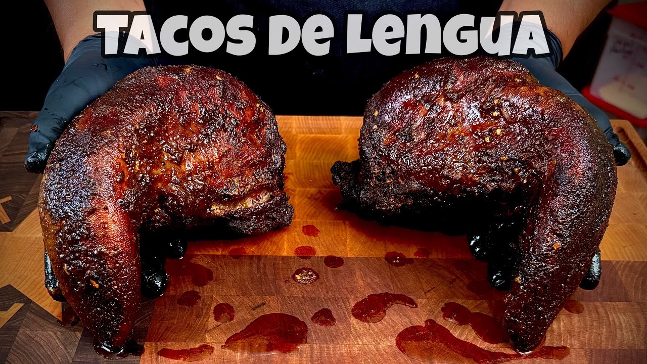 YouTube post by @SmokinJoesPitBBQ for ThermoPro. Caption reads: Tacos De Lengua - Smokin' Joe's Pit BBQ.