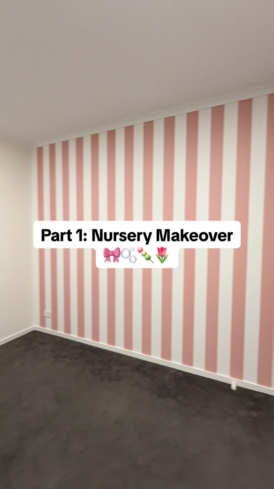 TikTok post by @ellielovitt for Photowall. Caption reads: [...] 👶🏼🎀 We started with wallpaper from....