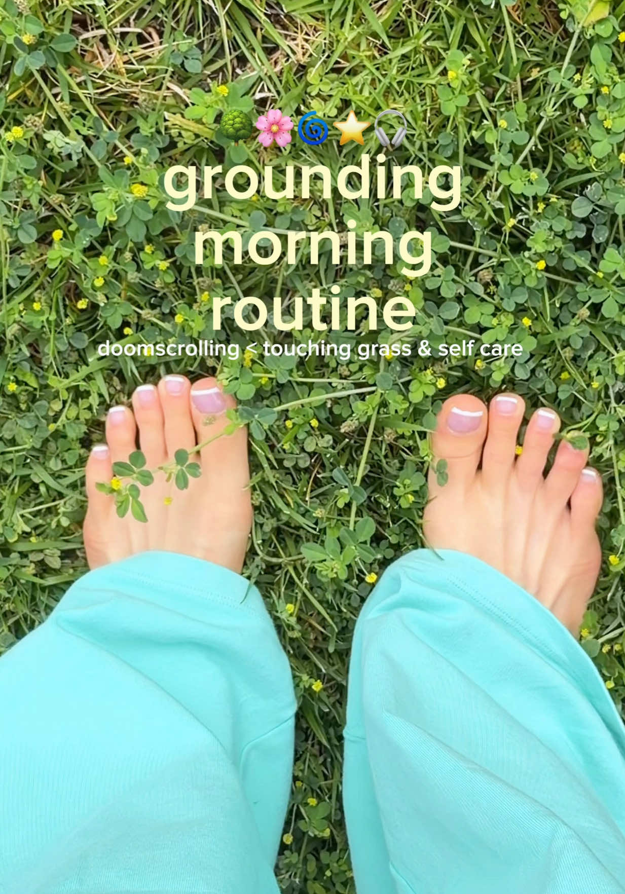 TikTok post by @fairyjadyn for Grace and Stella Russia. Caption reads: My grounded morning routine with my favorite....