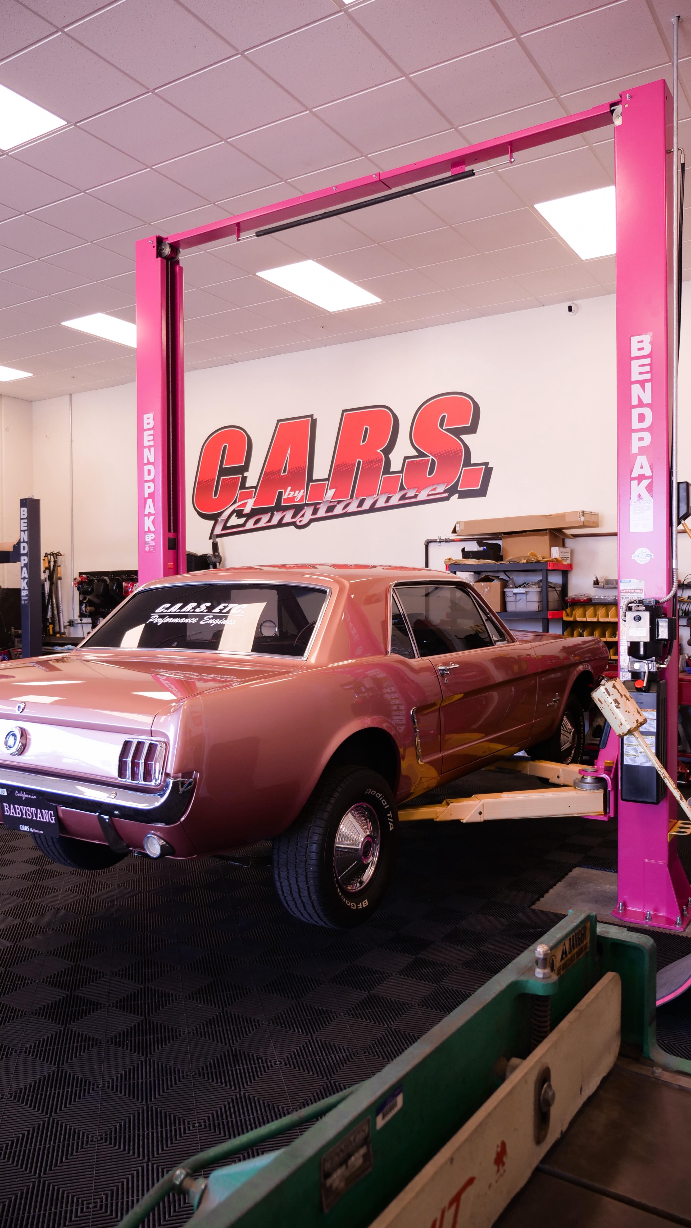 Instagram post by @constance_nunes for BendPak. Caption reads: The #carsbyconstance team could not be more....