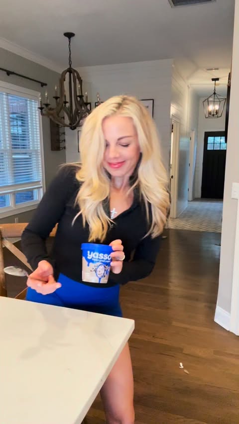 Instagram post by @bonnie_engle for Yasso Frozen Greek Yogurt. Caption reads: #workingwithyasso because we shouldn’t have to....