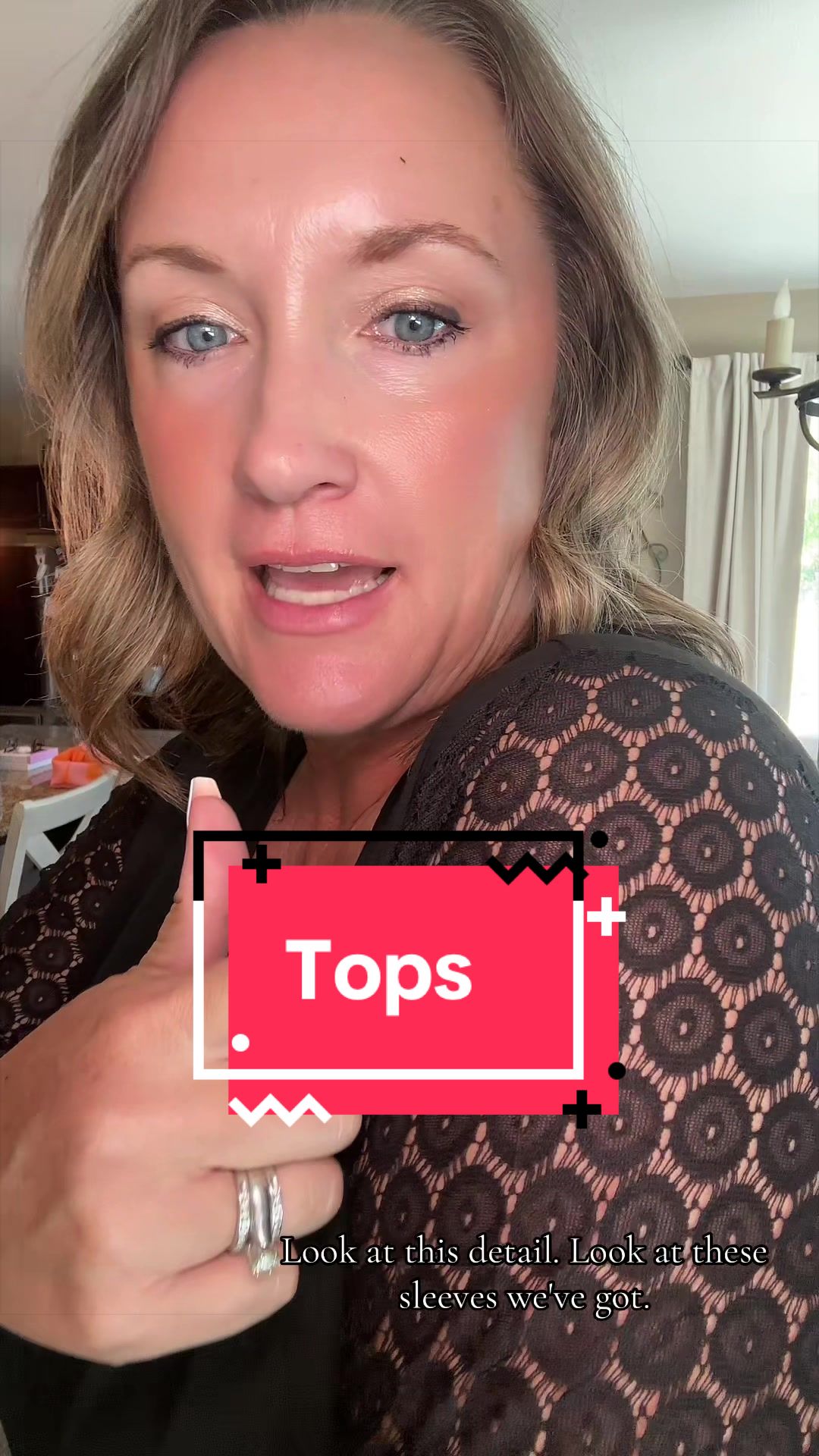 TikTok post by @kristinhaydock for WIHOLL FASHION. Caption reads: What an elevated basic v-neck! @WIHOLL FASHION....