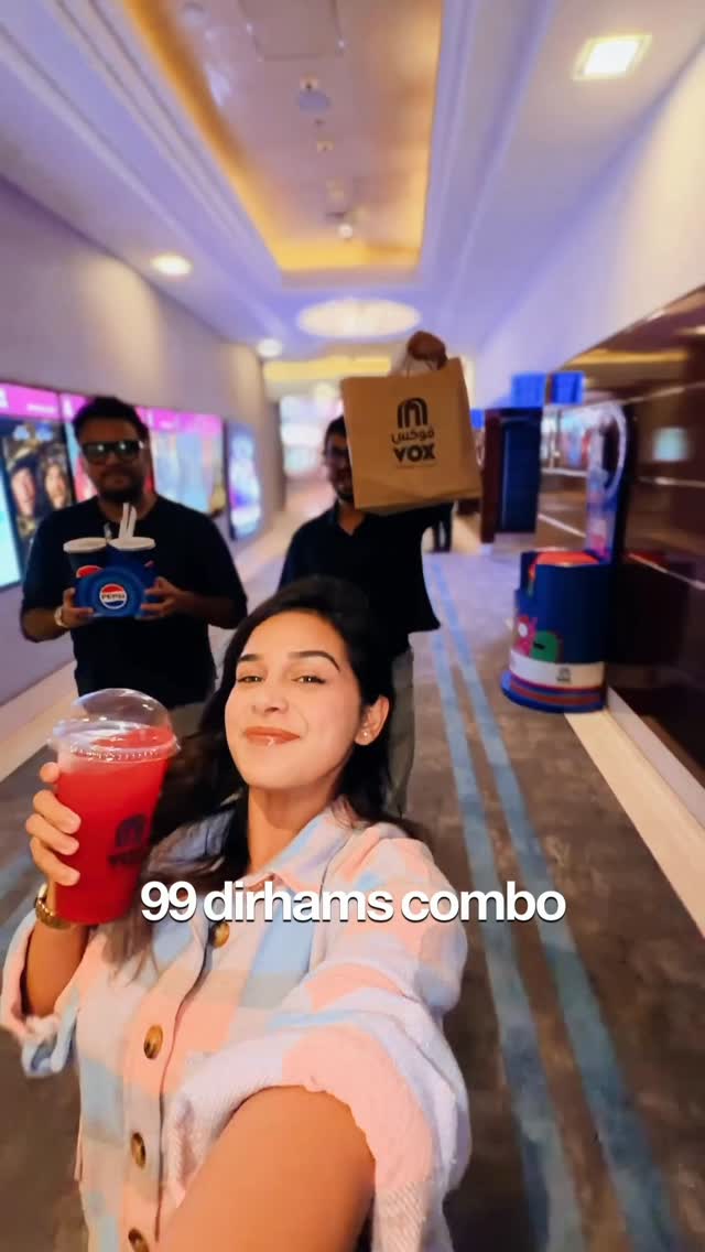 Instagram post by @kaunainhyder_ for Majid Al Futtaim. Caption reads: VOX cinemas just launched a limited time deal and....