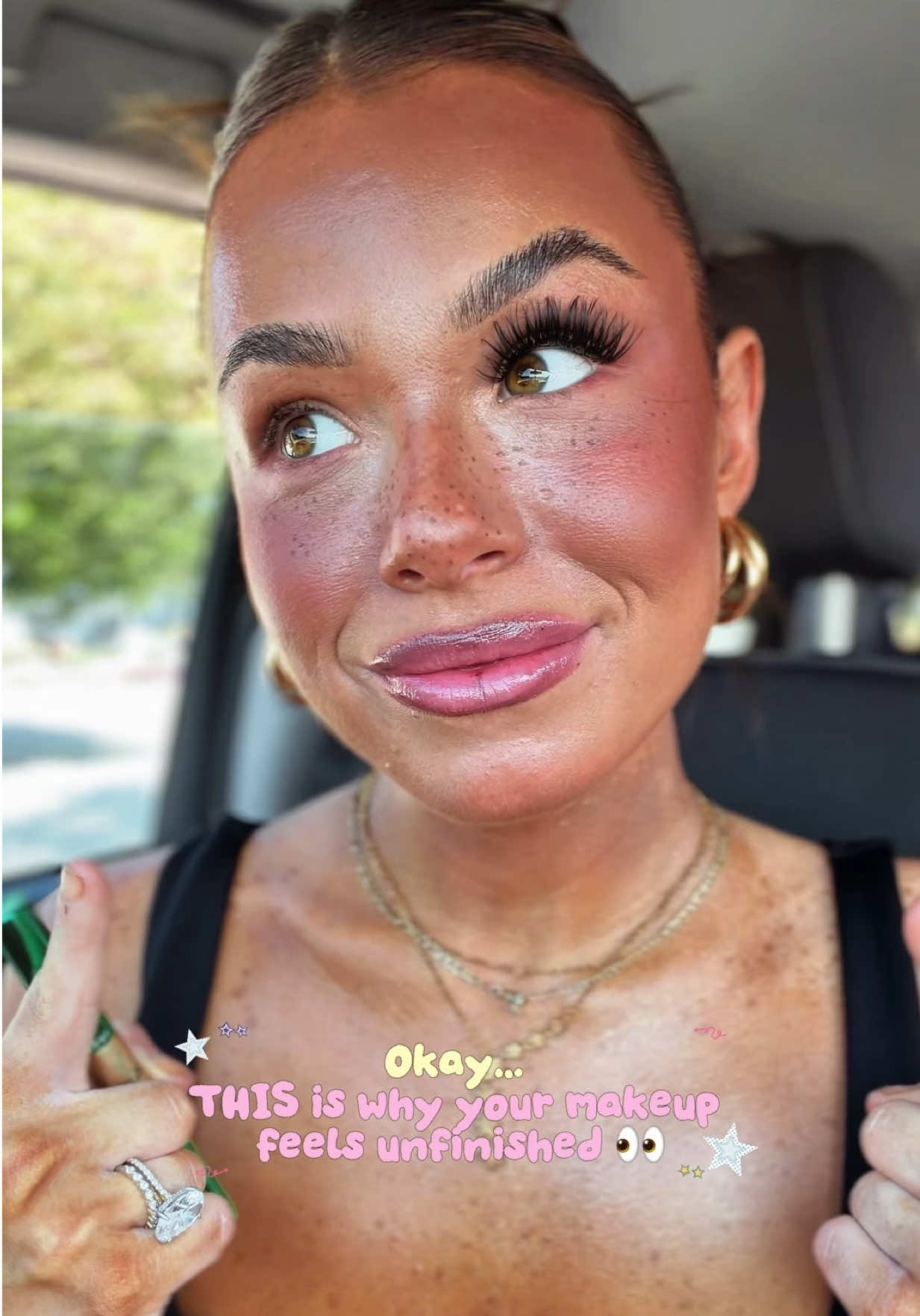 TikTok post by @mamawifefashion for KEYYOU SHOP. Caption reads: I said what I said🤪💅 Lashes really might be 90%....