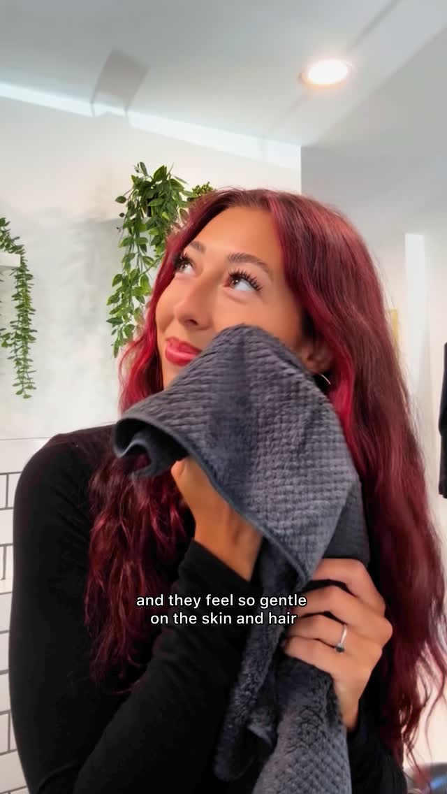 Instagram post by @taylordidmyhair for Fromm Pro. Caption reads: New @frommpro towel drop 👏🏼 I’ve been using the....