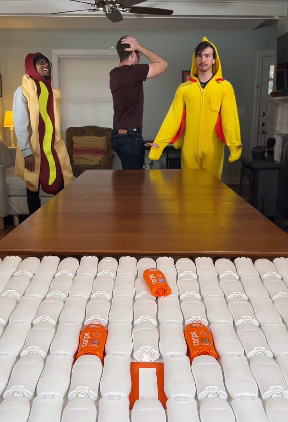 TikTok post by @firstrytrickshot for Carpe. Caption reads: We partnered with @Carpe to make this 3 for 3....