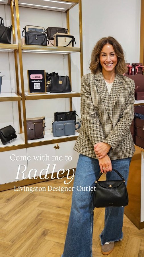 Instagram post by an influencer for Livingston Designer Outlet. Caption reads: AD Come with me to @livingstondesigneroutlet to....