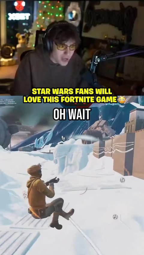 Instagram post by @clix for Fortnite. Caption reads: [...] new Star Wars Galactic Siege Game in....