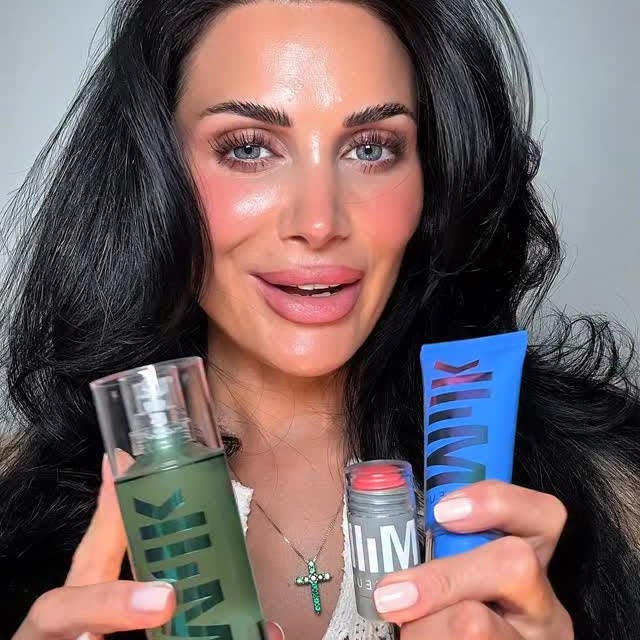 Instagram post by @raminaabenjamin for milkmakeup. Caption reads: Paid partnership @milkmakeup 
My secret to looking....