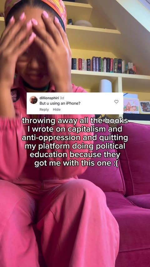 Instagram post by @mikaelaloach for Back Market. Caption reads: [...] less water! ♻️ Refurbished tech from....