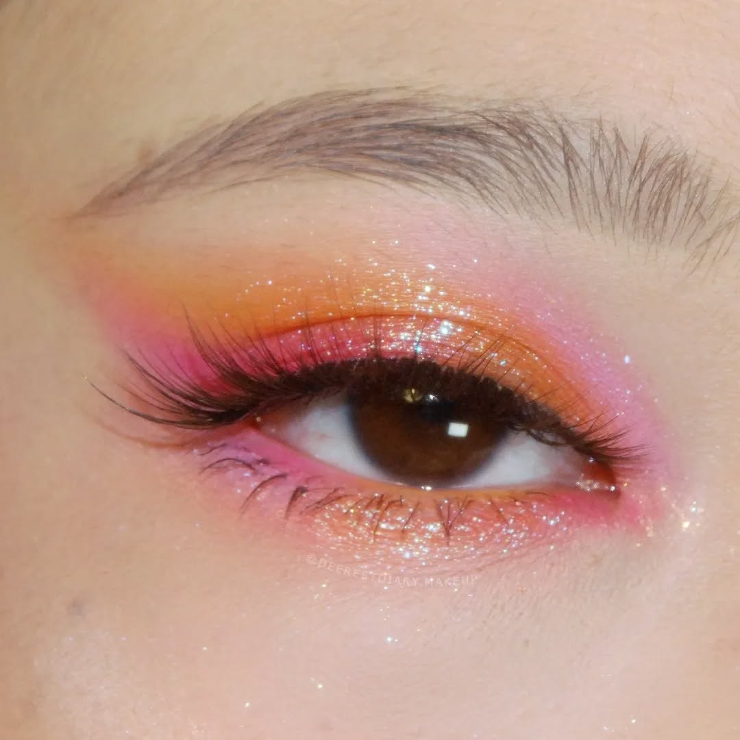 Instagram post by @deerestdiary.makeup for BH Cosmetics. Caption reads: [...] Trinket ✨️ @bhcosmetics Mimosa palette....