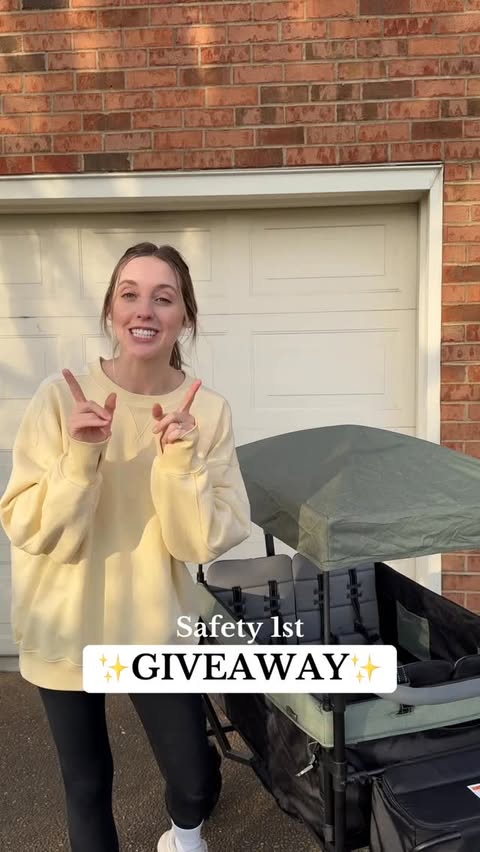 Instagram post by @courtneyquist_ for Safety 1st. Caption reads: [...] @Safety_1st to give one lucky person a....