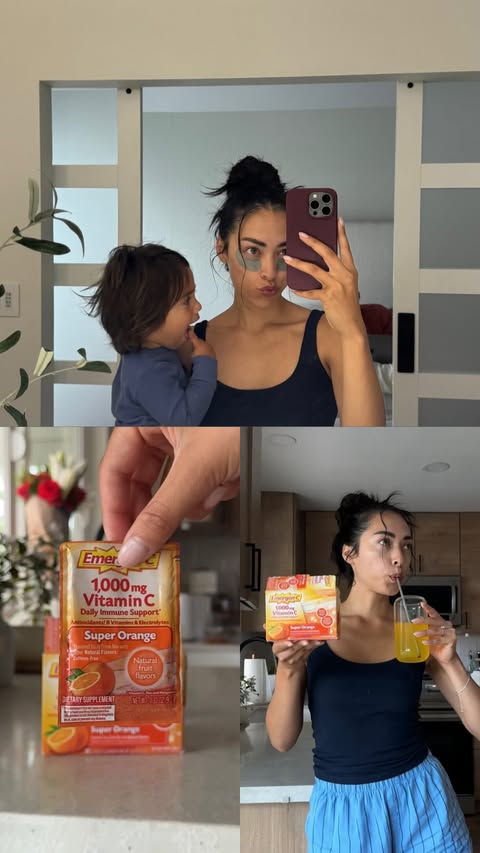 Instagram post by @jailenegogue for Emergen-C. Caption reads: #ad #EmergenCPartner Friendly reminder to the....