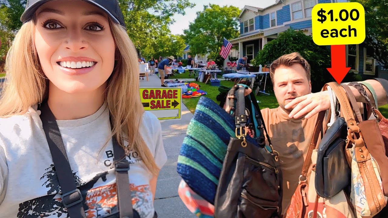 YouTube post by @HustleatHomeMom for Cirkul. Caption reads: Millionaire Hoarder Yard Sale - HUNDREDS of....