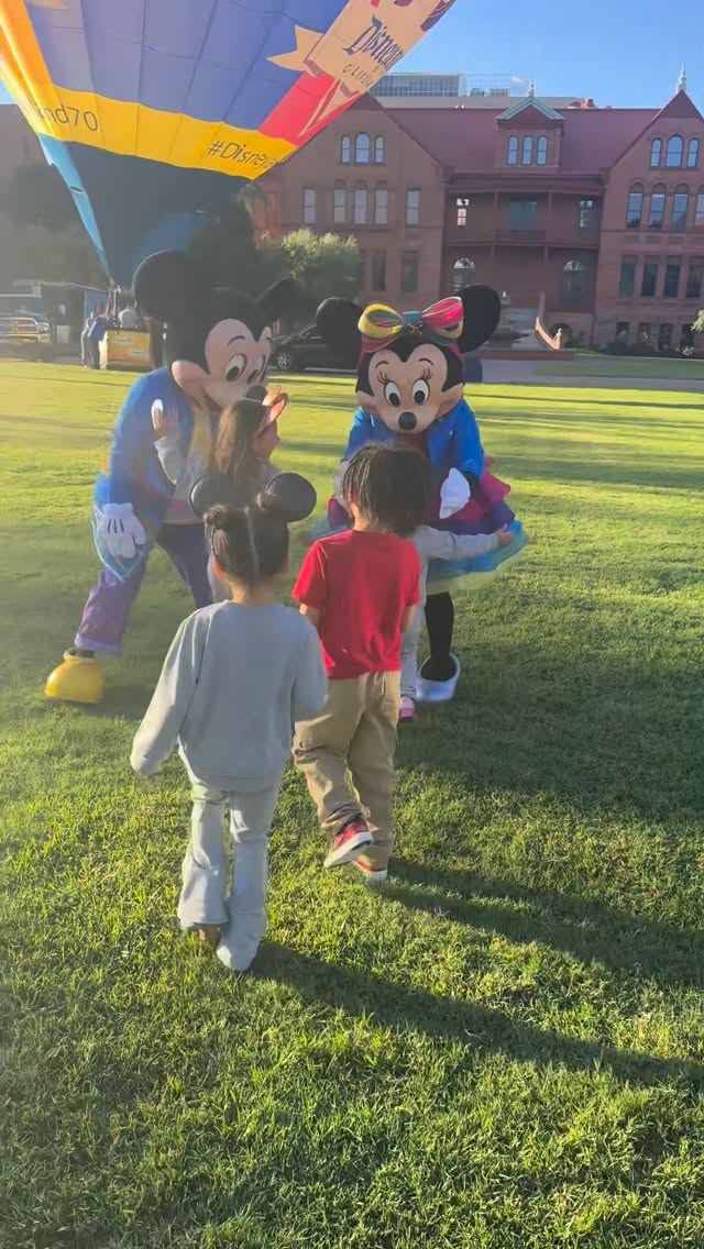 Instagram post by @famousbrooks for Disneyland. Caption reads: We brought the magic home! ✨ Disneyland celebrated....