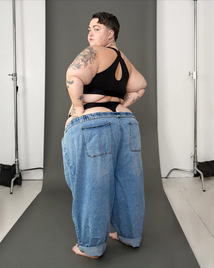 Instagram post by @jordallenhall for tomboyx. Caption reads: [...] plus size set with all of my favs! @tomboyx....