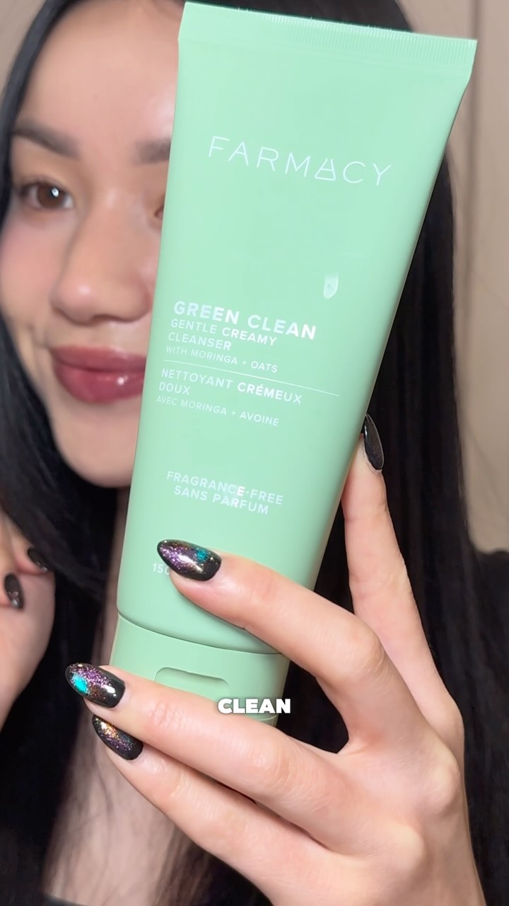 Instagram post by @beauthuy for FarmacyBeauty. Caption reads: this one’s for all of my sensitive to dry skin....