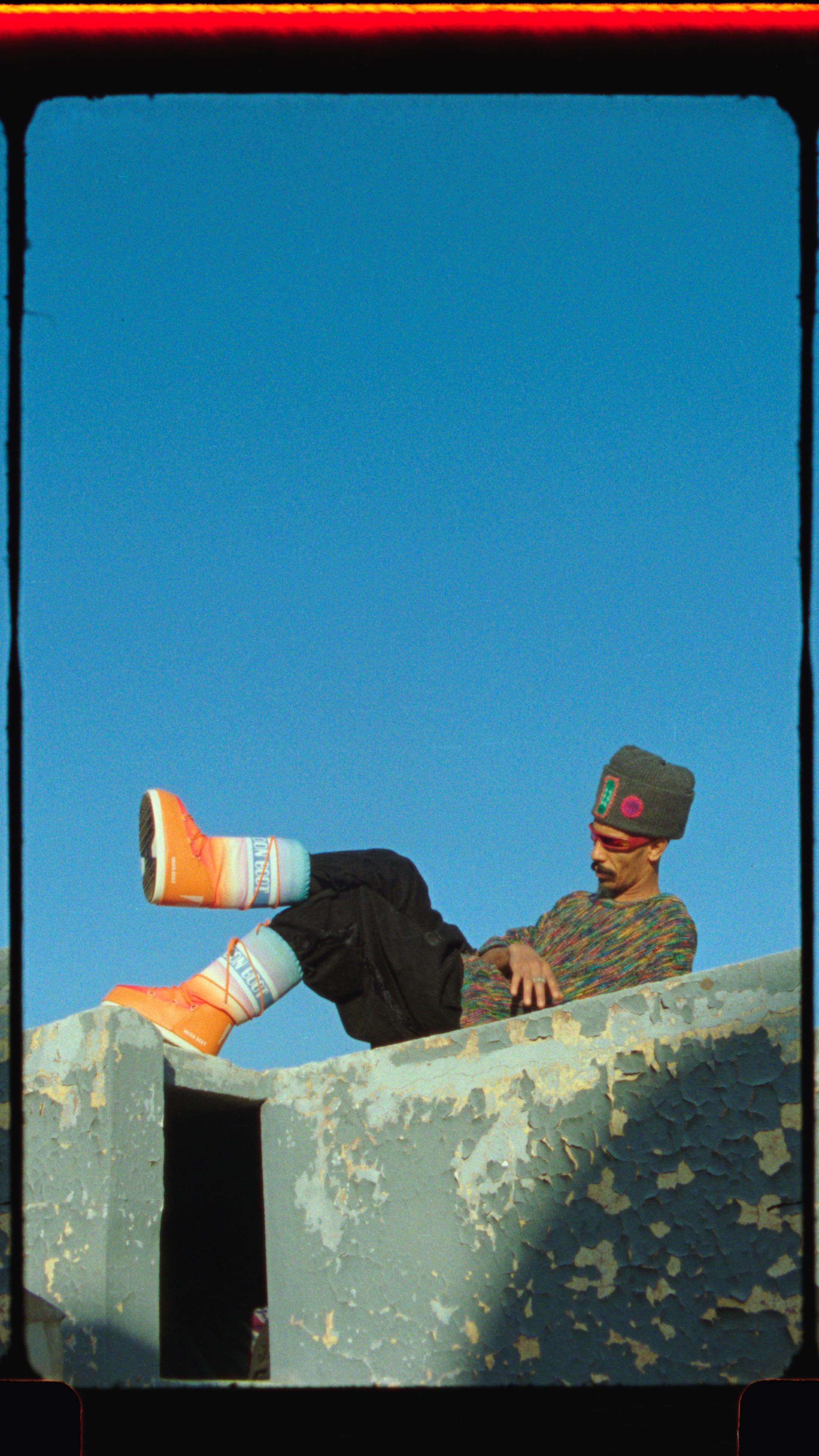 Instagram post by @funkyfahd for Moon Boot. Caption reads: A day in the life of @funkyfahd 

Video by....