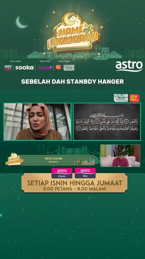 Instagram post by @tazkirahmalamjumaat for Astro Gempak. Caption reads: Kalau mak dah standby hanger kat sebelah suruh....