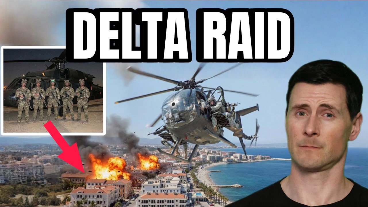 YouTube post by @MaxAfterburnerusa for Next Level Racing. Caption reads: The U.S. Delta Force Raid That Captured Maduro was....