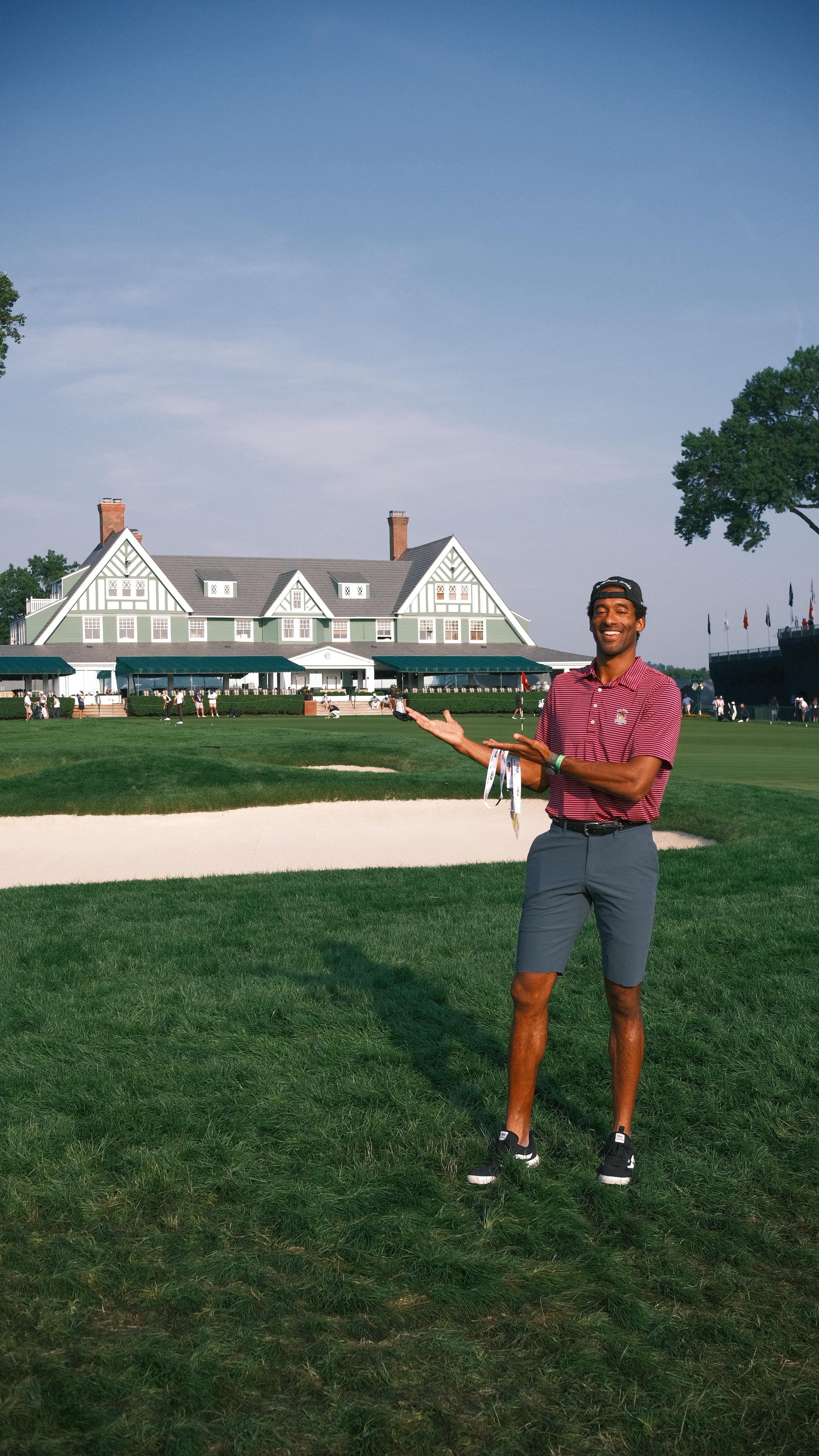 Instagram post by @mattjames919 for Corona USA. Caption reads: woke up at 5 AM to be the 1st on Oakmont for the....