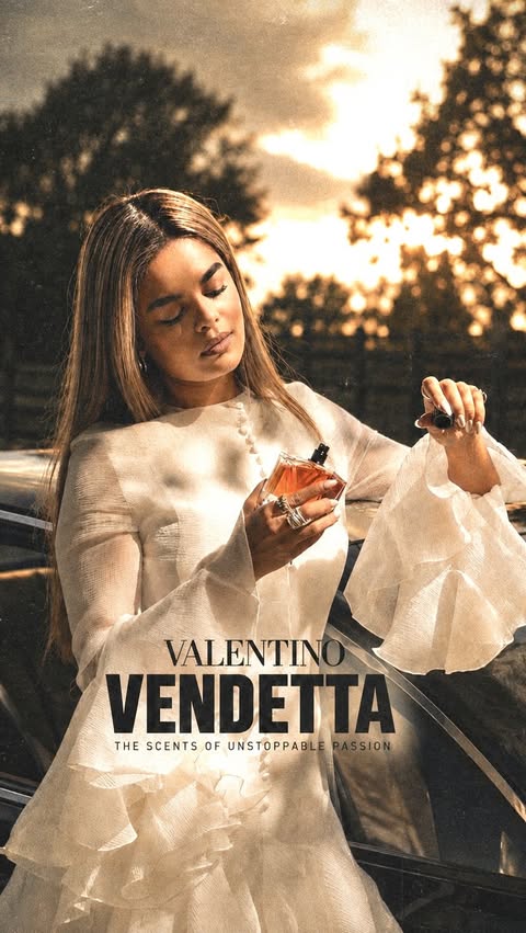 Instagram post by @goldenaster for Valentino. Caption reads: [...] brought together in the new Valentino....