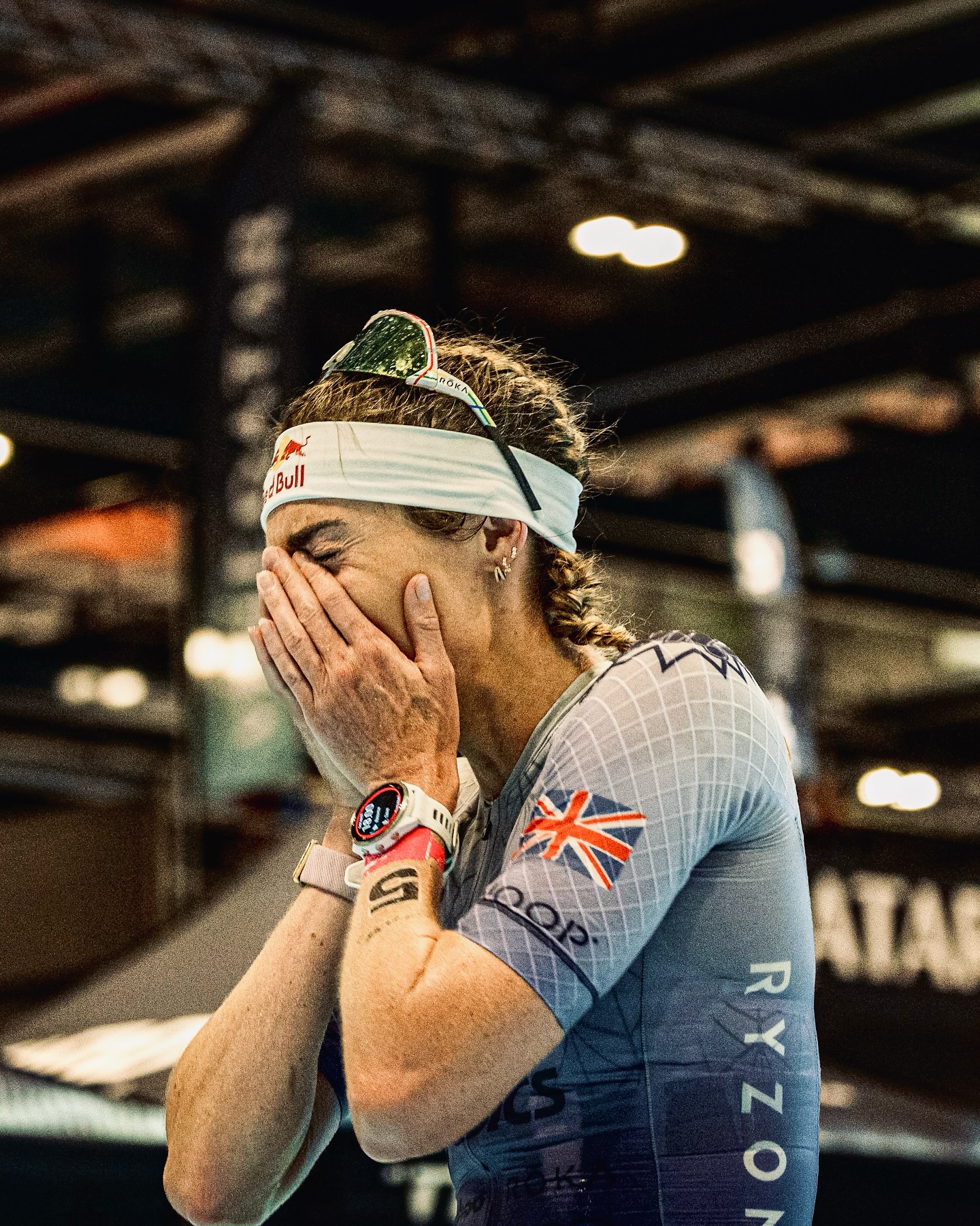 Instagram post by @lucycharles93 for WHOOP. Caption reads: They say the pain you feel today is the strength....