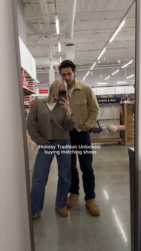 Instagram post by @michaeltjacob for DSW. Caption reads: New little holiday tradition — finding the perfect....