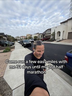 TikTok post by @lindseycora for Gorgie. Caption reads: Run 3 easy miles with me! 👟 ✨ @GETGORGIE @e.l.f.....