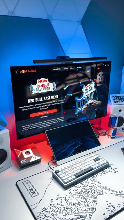 Instagram post by @scorpio.exe for AMD. Caption reads: [...] Find out more on my profile. #Ad....