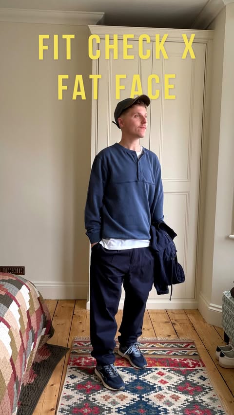 Instagram post by @seanelliottoc for FatFace. Caption reads: ad| Today's fit check with @fatface So many great....