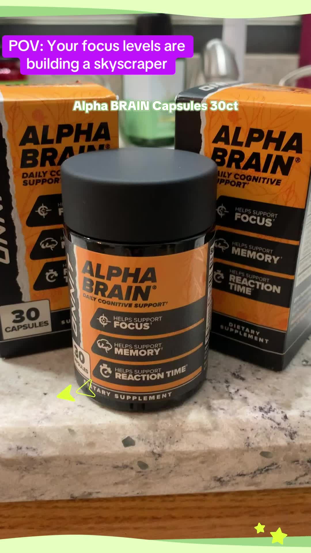 TikTok post by @ripleyhallmark1 for Onnit. Caption reads: Your brain could be an ALPHA BRAIN! @GET ONNIT....