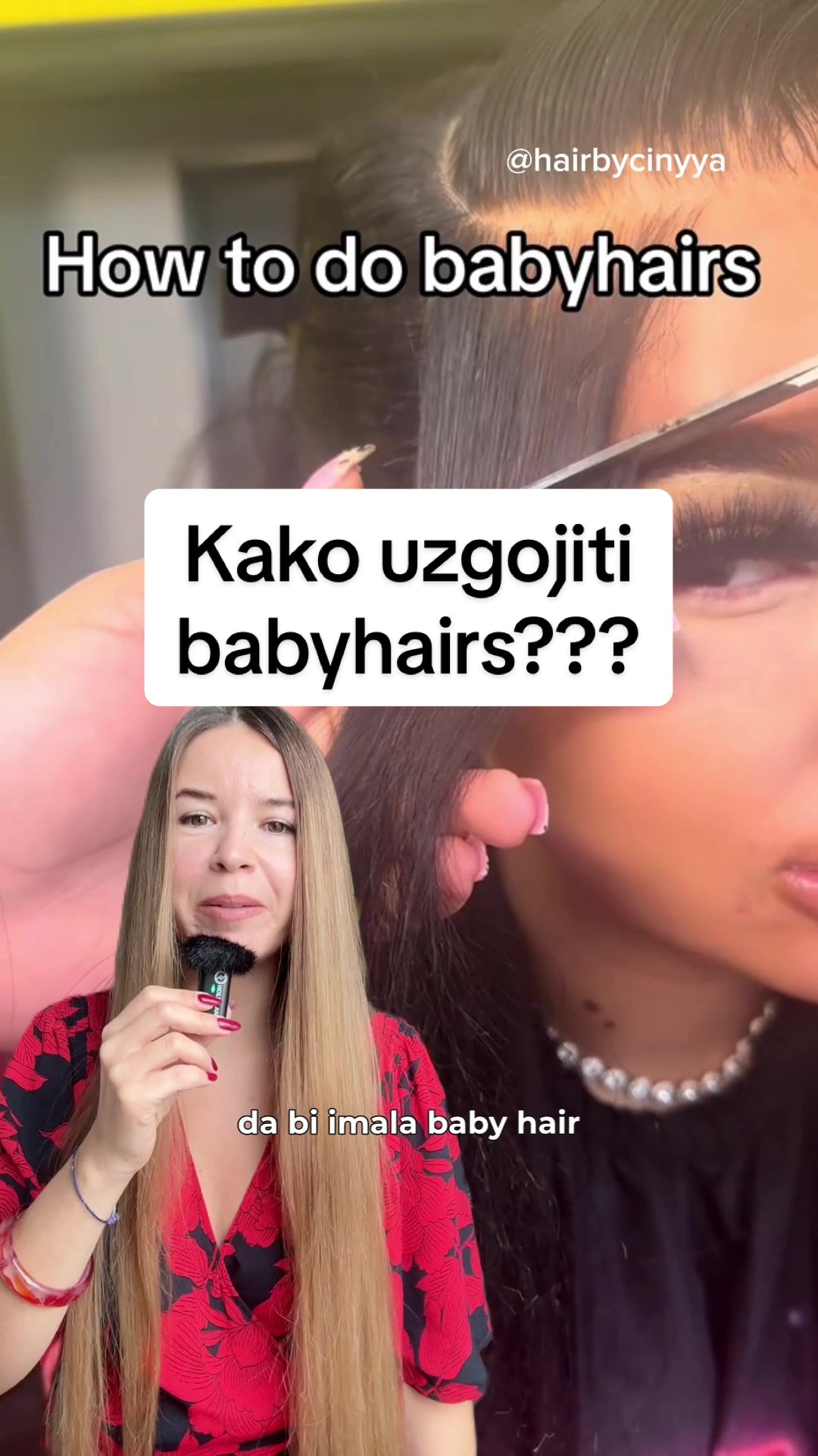 TikTok post by @virkusic for Pharmaceris. Caption reads: [...] i zdrave kose je čisto i aktivirano....