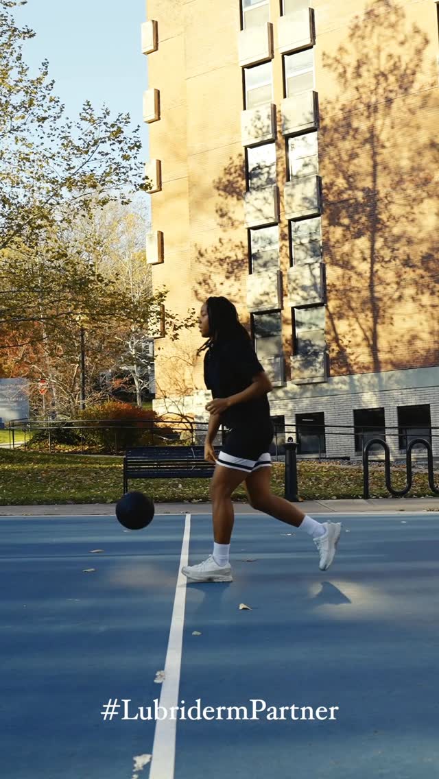 Instagram post by @kamoreaarnold for Lubriderm. Caption reads: #LubridermPartner From practice to recovery —....