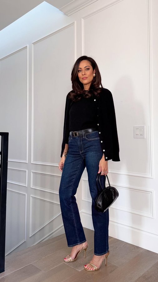 Instagram post by an influencer for NYDJ. Caption reads: [...] DM you the details and sizing! @nydj #NYDJ....