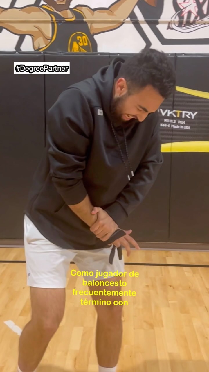 Instagram post by @r2bball for Degree. Caption reads: #DegreePartner while marks like jammed fingers are....