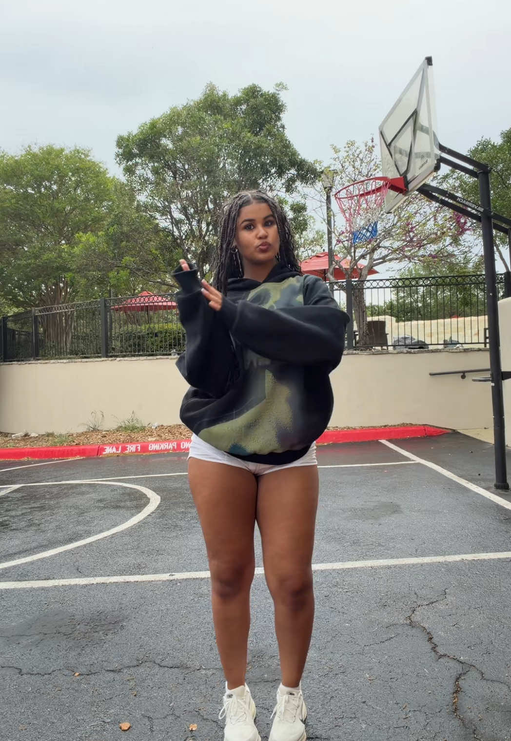 TikTok post by @m8rcia for Aelfric Eden. Caption reads: in Texas with my cute hoodie from....