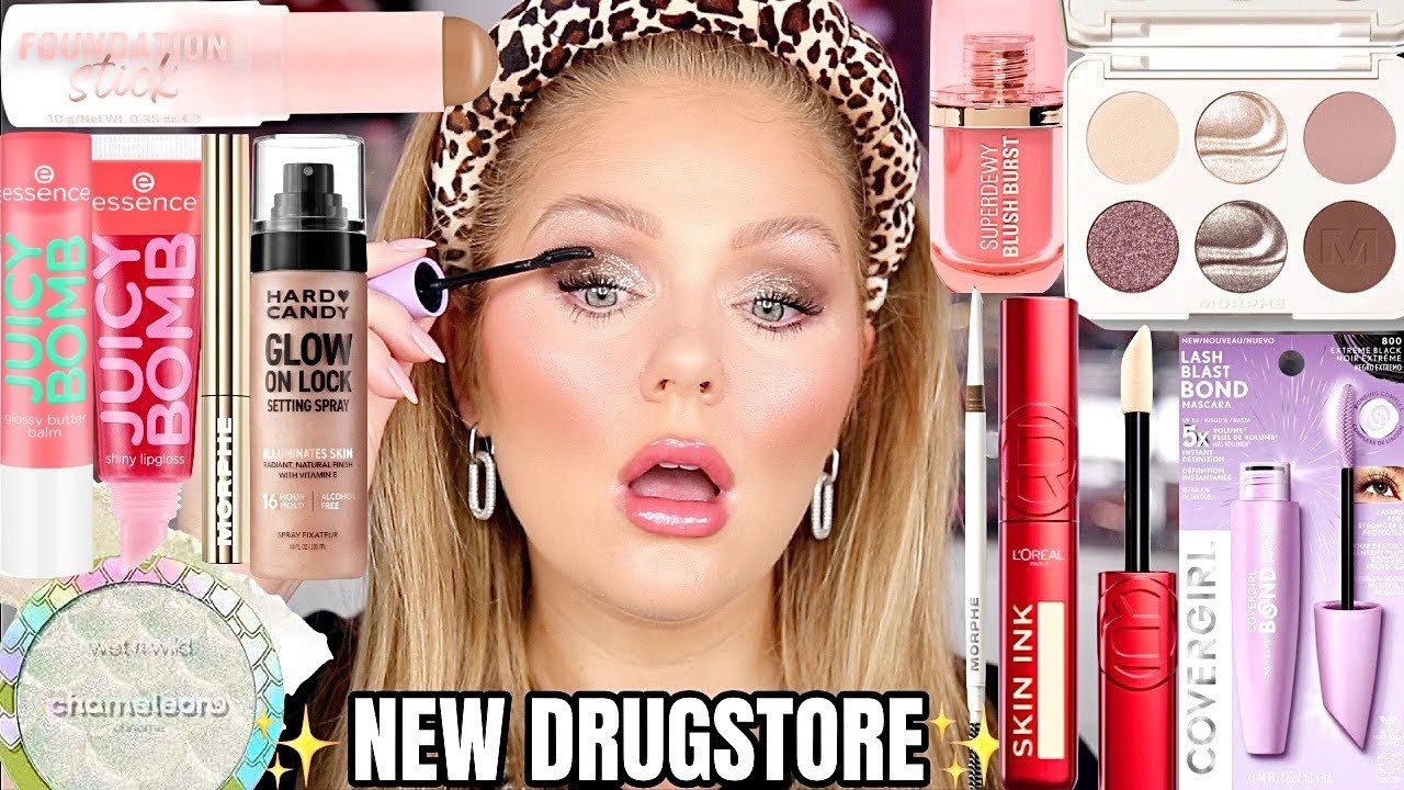 YouTube post by @KellyStrack for Tartecosmetics. Caption reads: Testing VIRAL New *DRUGSTORE* Makeup 2025 🤩 New....