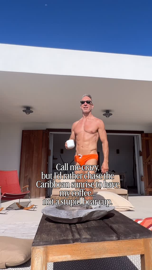 Instagram post by @jeffzwally for American Airlines. Caption reads: It’s just a cup from Temu. #starbucks #bearcup....