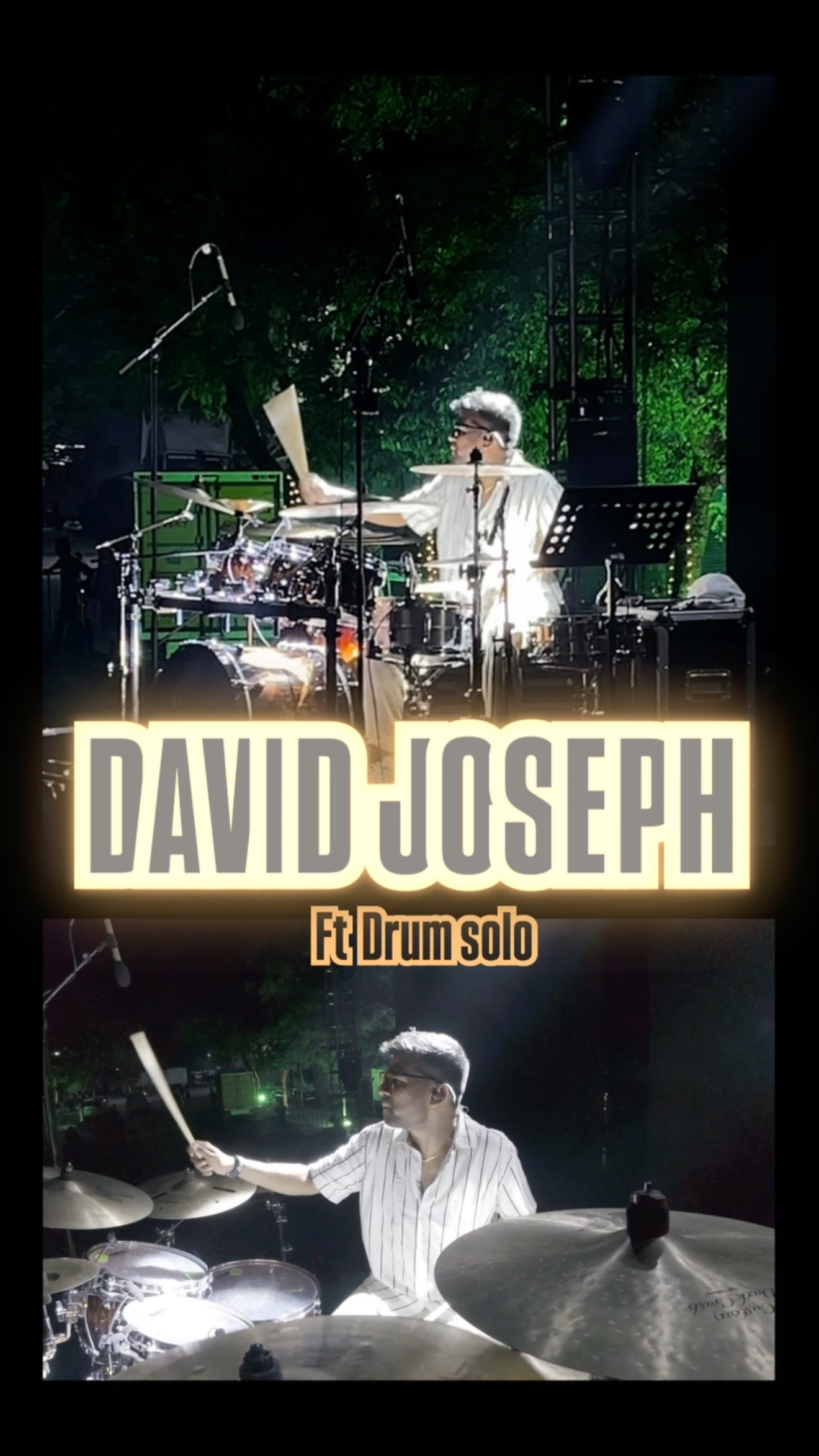 Instagram post by @davidthejoseph for Gopro. Caption reads: Highlight reel from a latest concert ft....