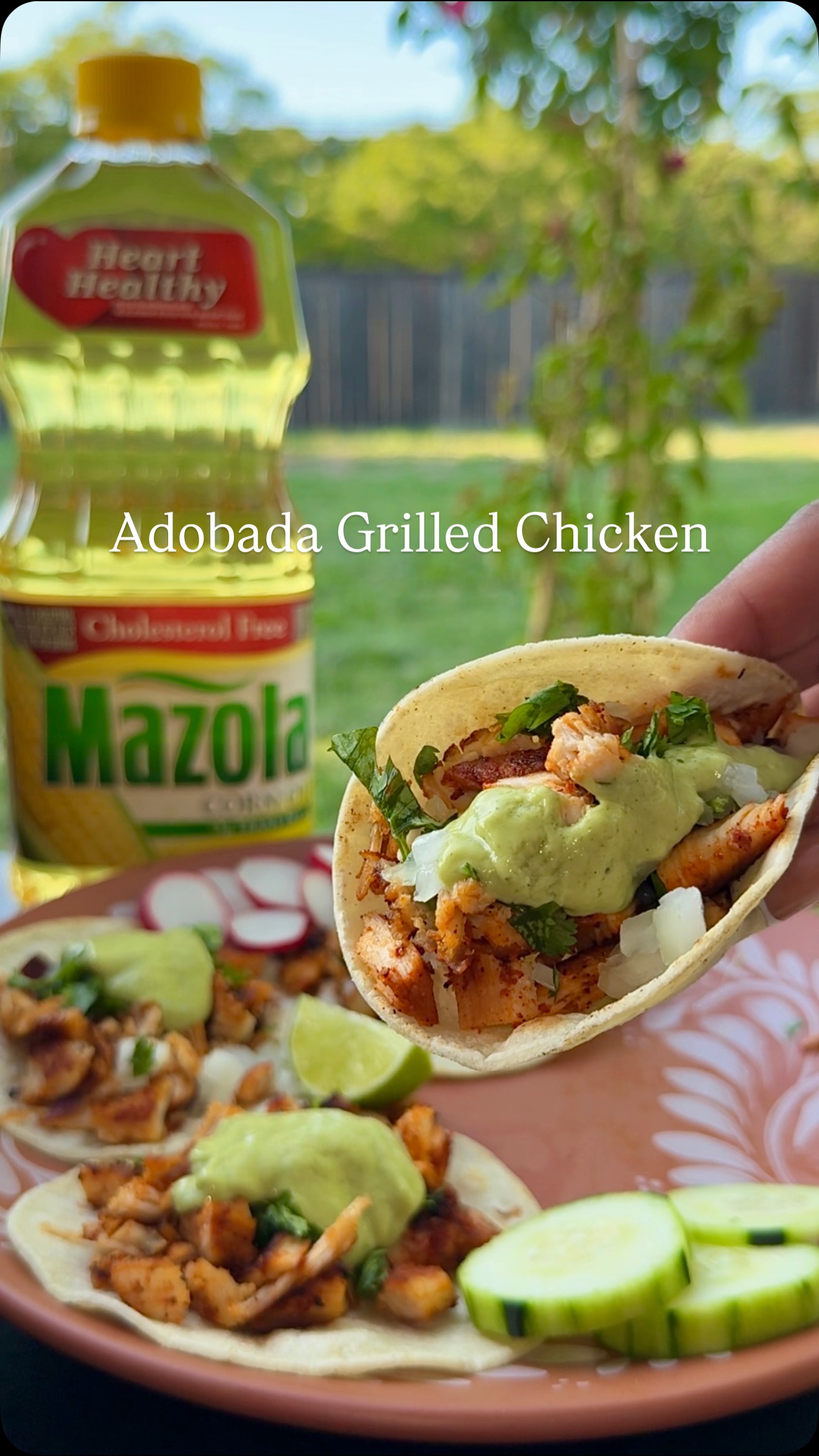 Instagram post by @ale.reeg for Mazola. Caption reads: 🌮#AD Get ready because you are going to love how....