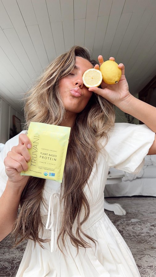 Instagram post by @dirtroad_runway for Truvani. Caption reads: Shop this post on my LTK in bio!🍋 @truvani THANK....