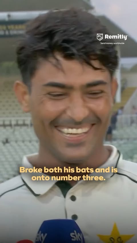Instagram post by @skysportscricket for Remitly. Caption reads: [...] is certainly not short of bats! 🤣 #Remitly.