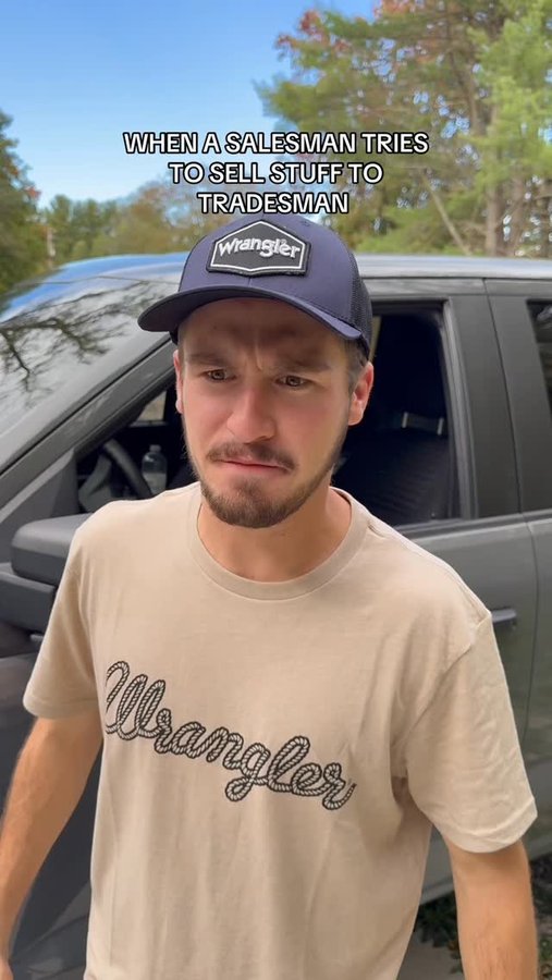 Instagram post by @sky.lerbradley for Wrangler. Caption reads: Check out @wrangler RIGGS — they make some really....