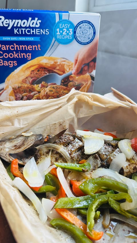 Instagram post by @justaddhotsauce for Reynolds Brands. Caption reads: [...] girl dinner cooking hack is @reynoldsbrands....